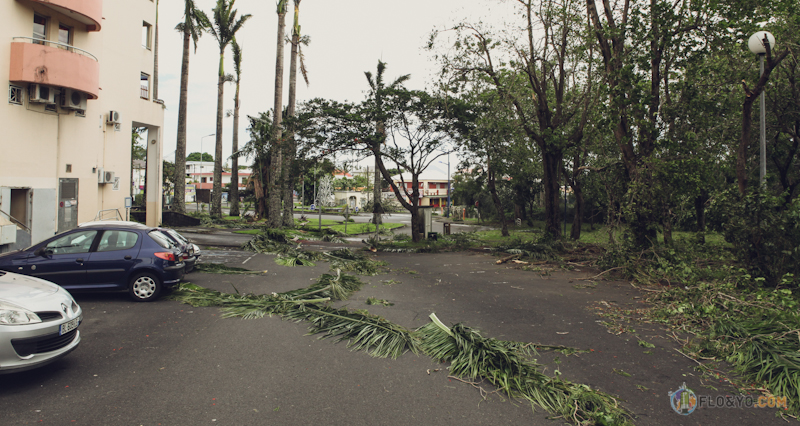 Passage du cyclone Béjisa à l'ile de la Reunion Saint-Benoit
