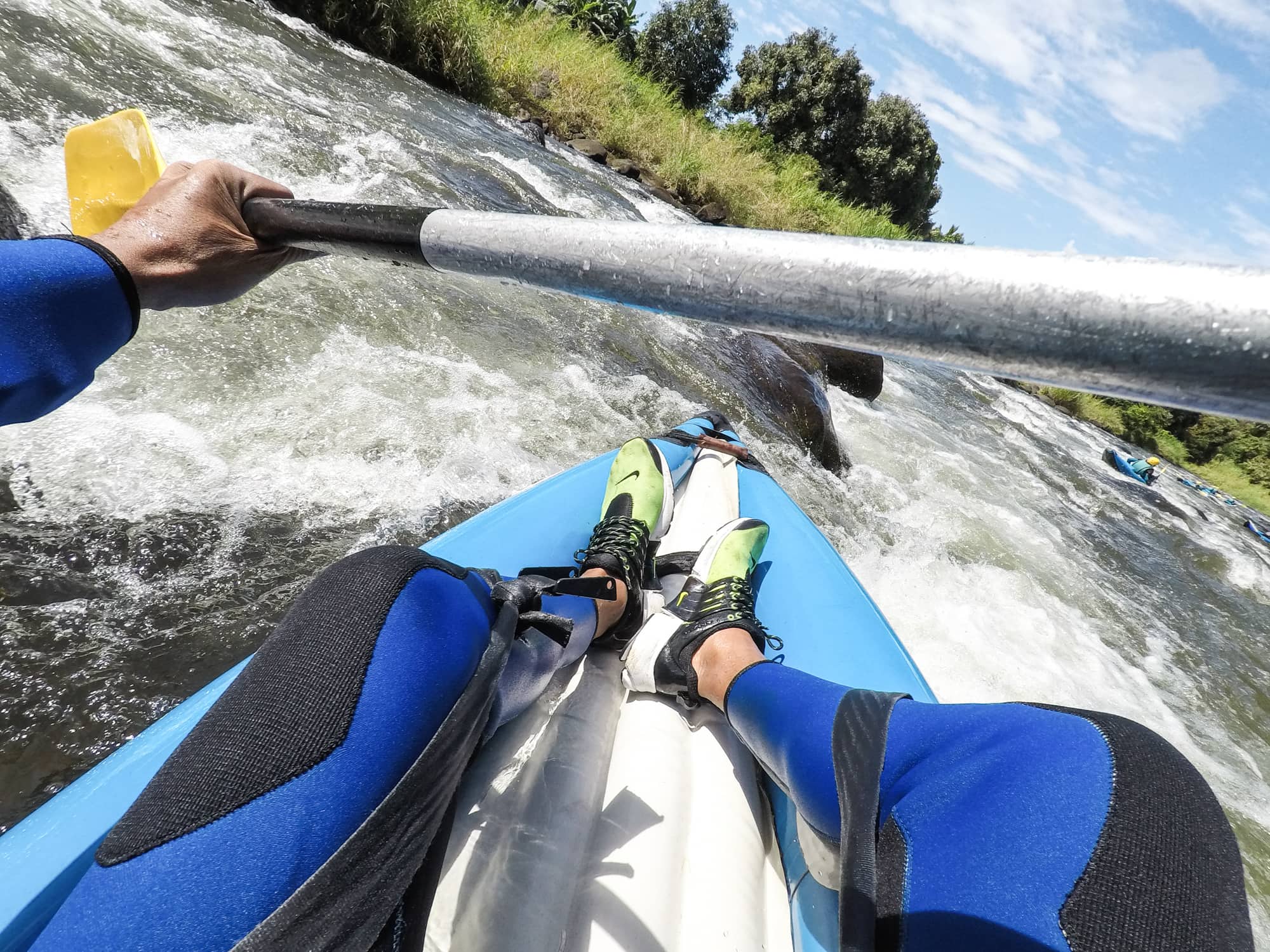 Faire du kayak raft dans l'est de l'ile de la Réunion